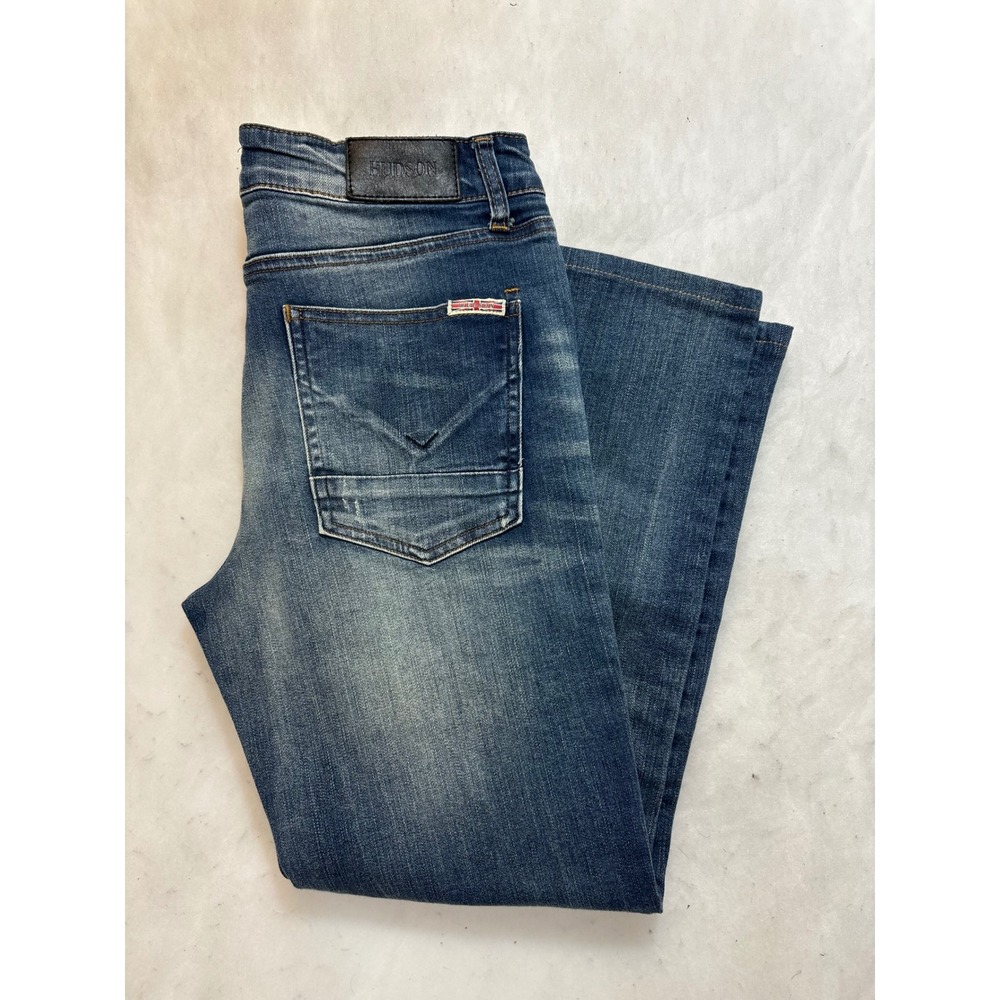 Hudson Kids Jeans Blue Wash Distressed Denim Straight Leg Pants Size‎ 16